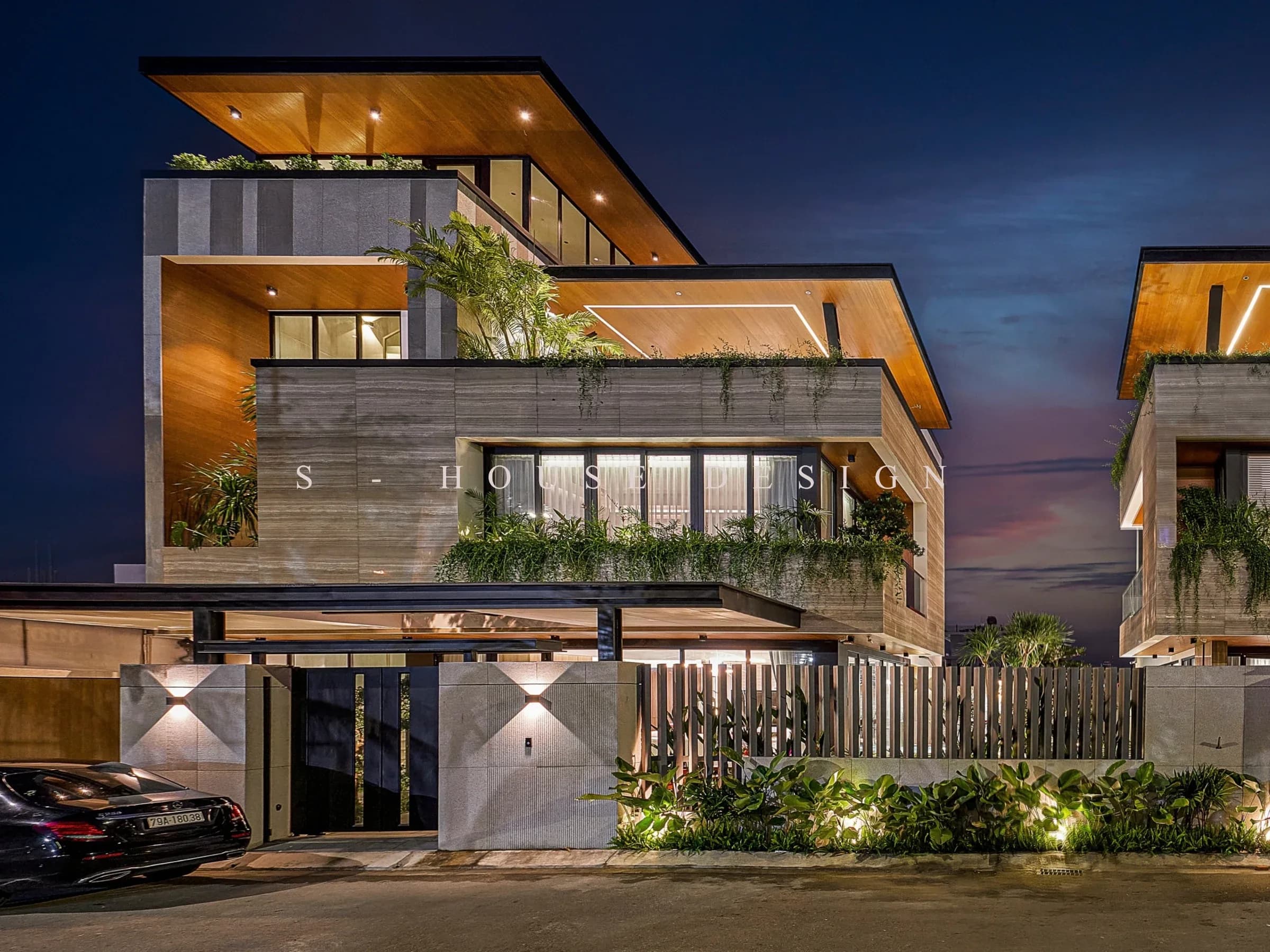 Hoàn thiện biệt thự song lập Hiện đại 600m2 tại Mỹ Gia Khánh Hòa