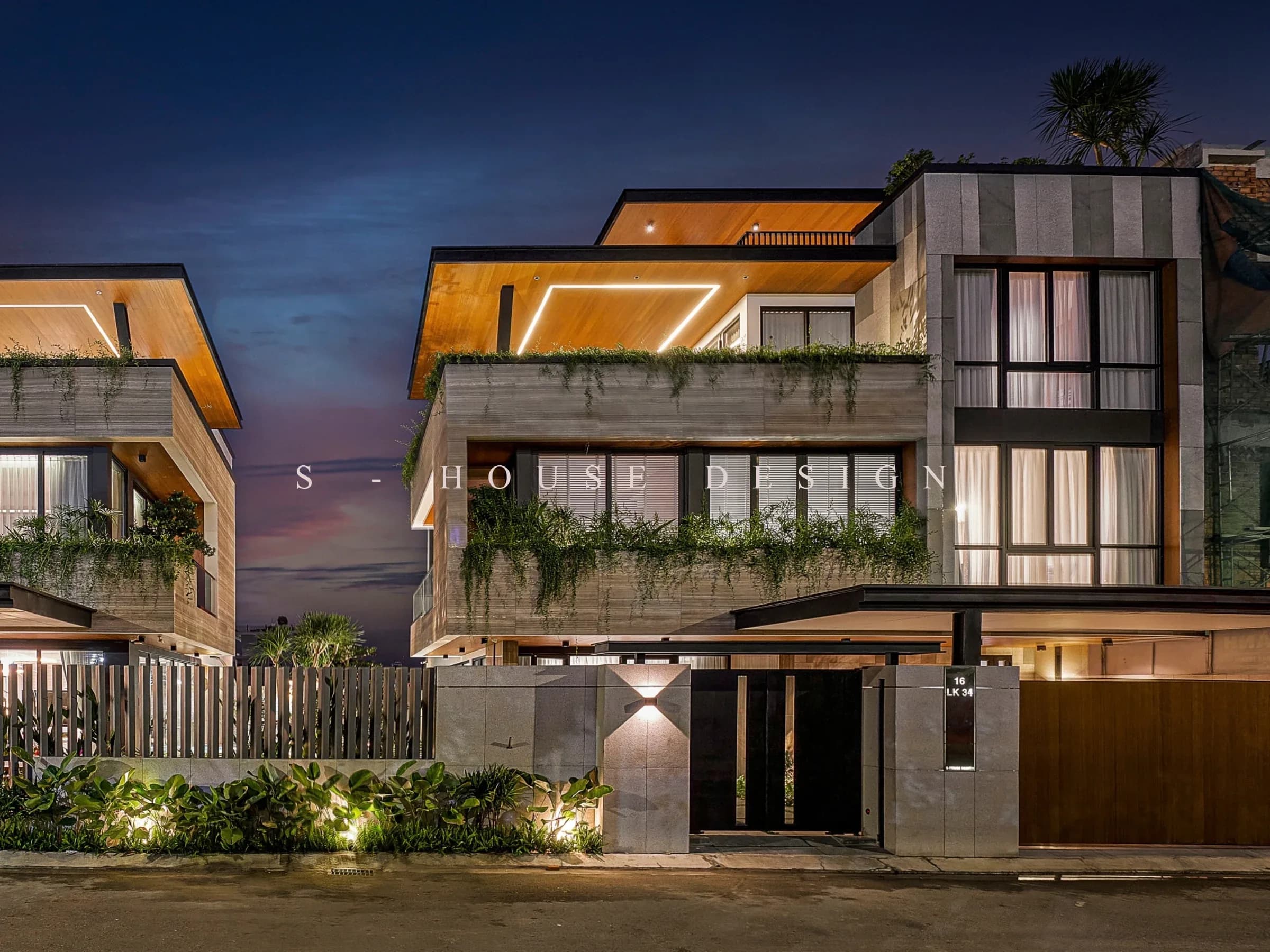 Hoàn thiện biệt thự song lập Hiện đại 600m2 tại Mỹ Gia Khánh Hòa