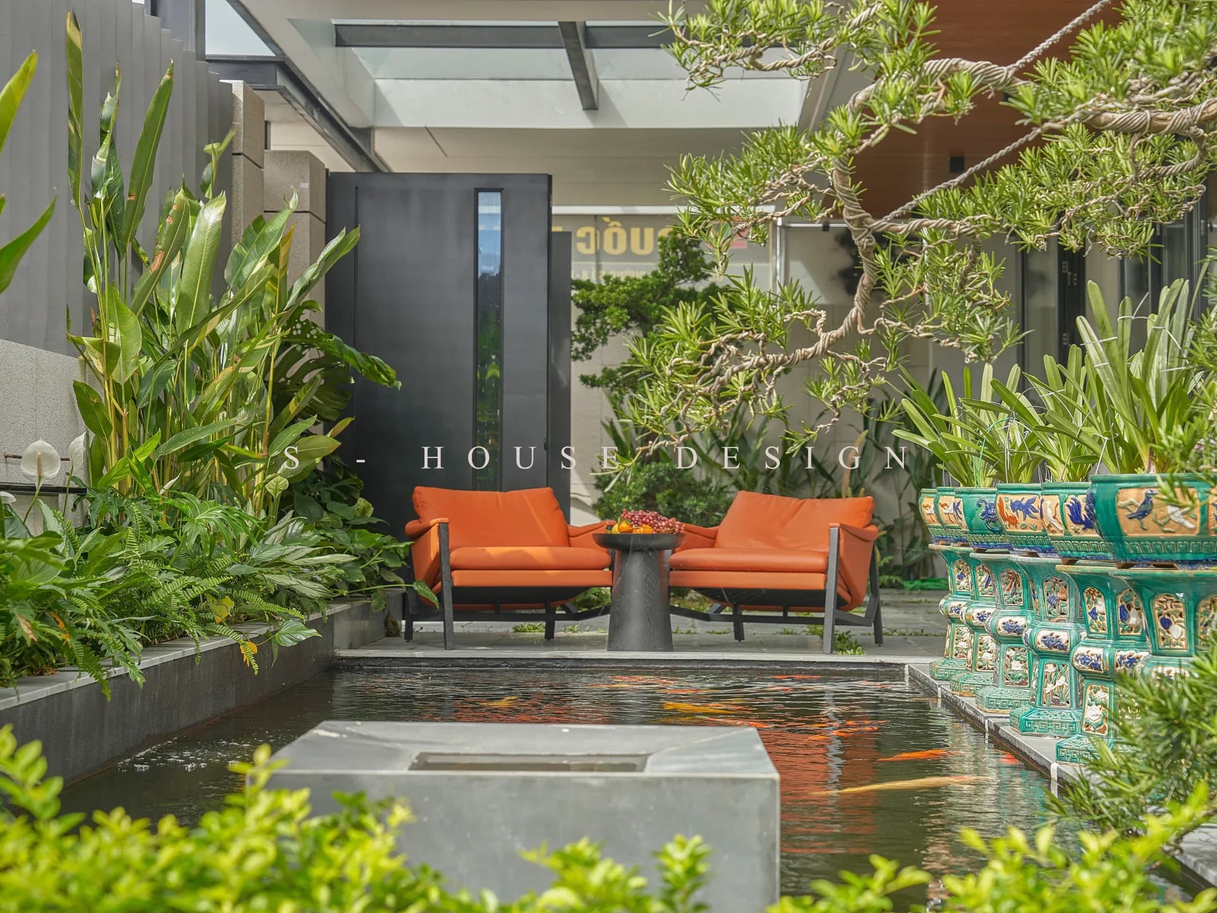 Hoàn thiện biệt thự song lập Hiện đại 600m2 tại Mỹ Gia Khánh Hòa