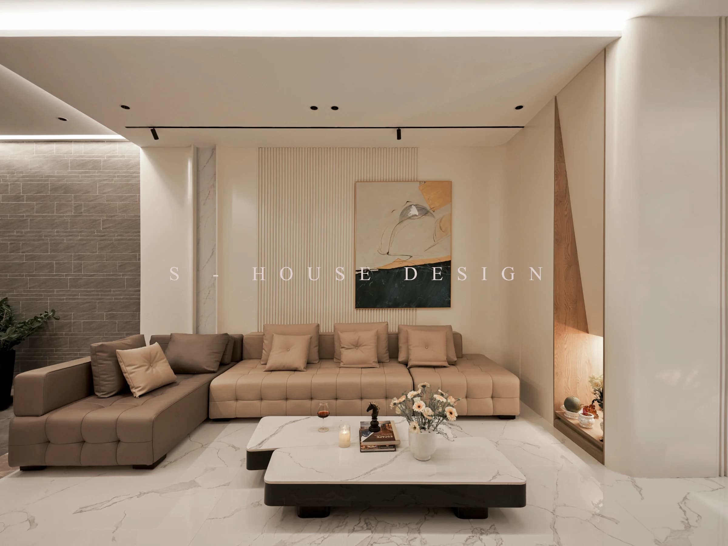 Completed modern 4-storey townhouse