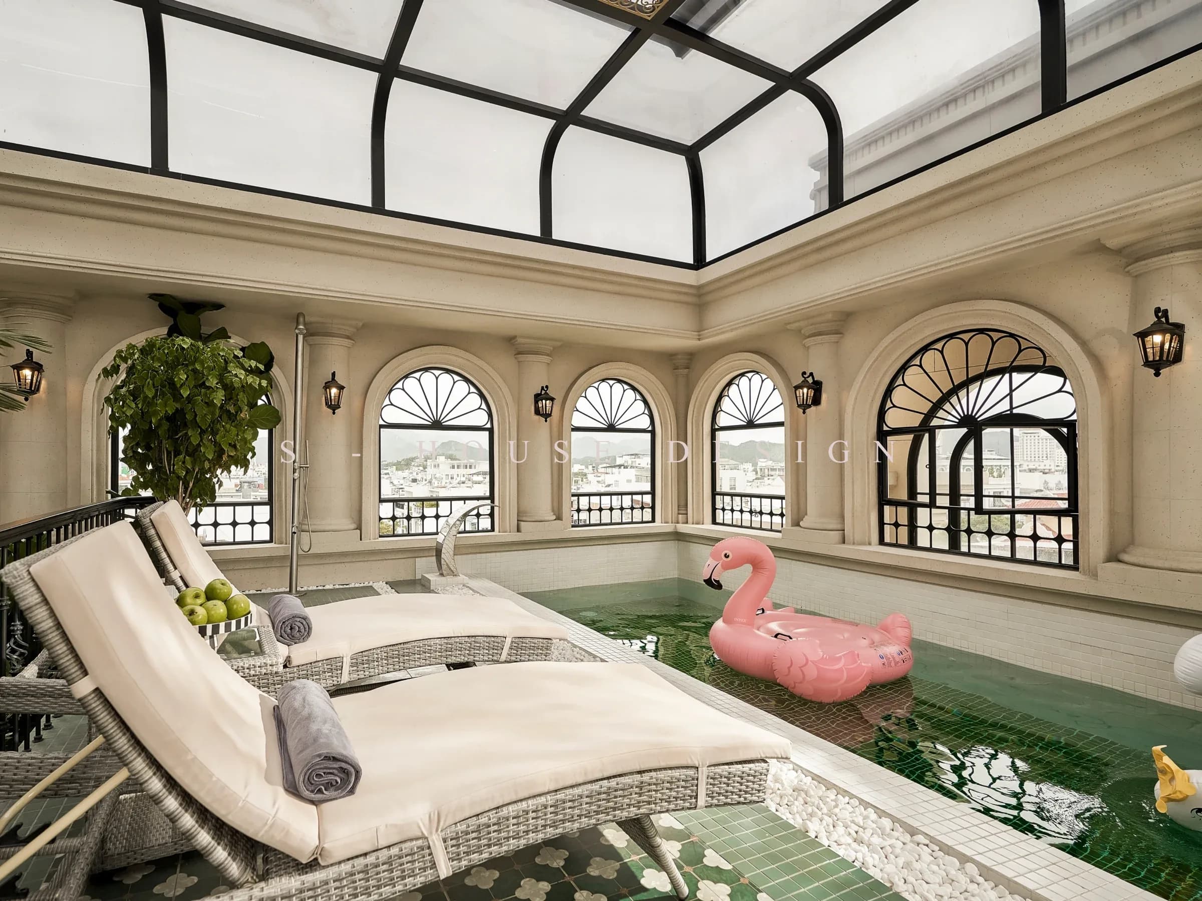 Completing a 6-storey Neoclassical townhouse combined with business in Nha Trang