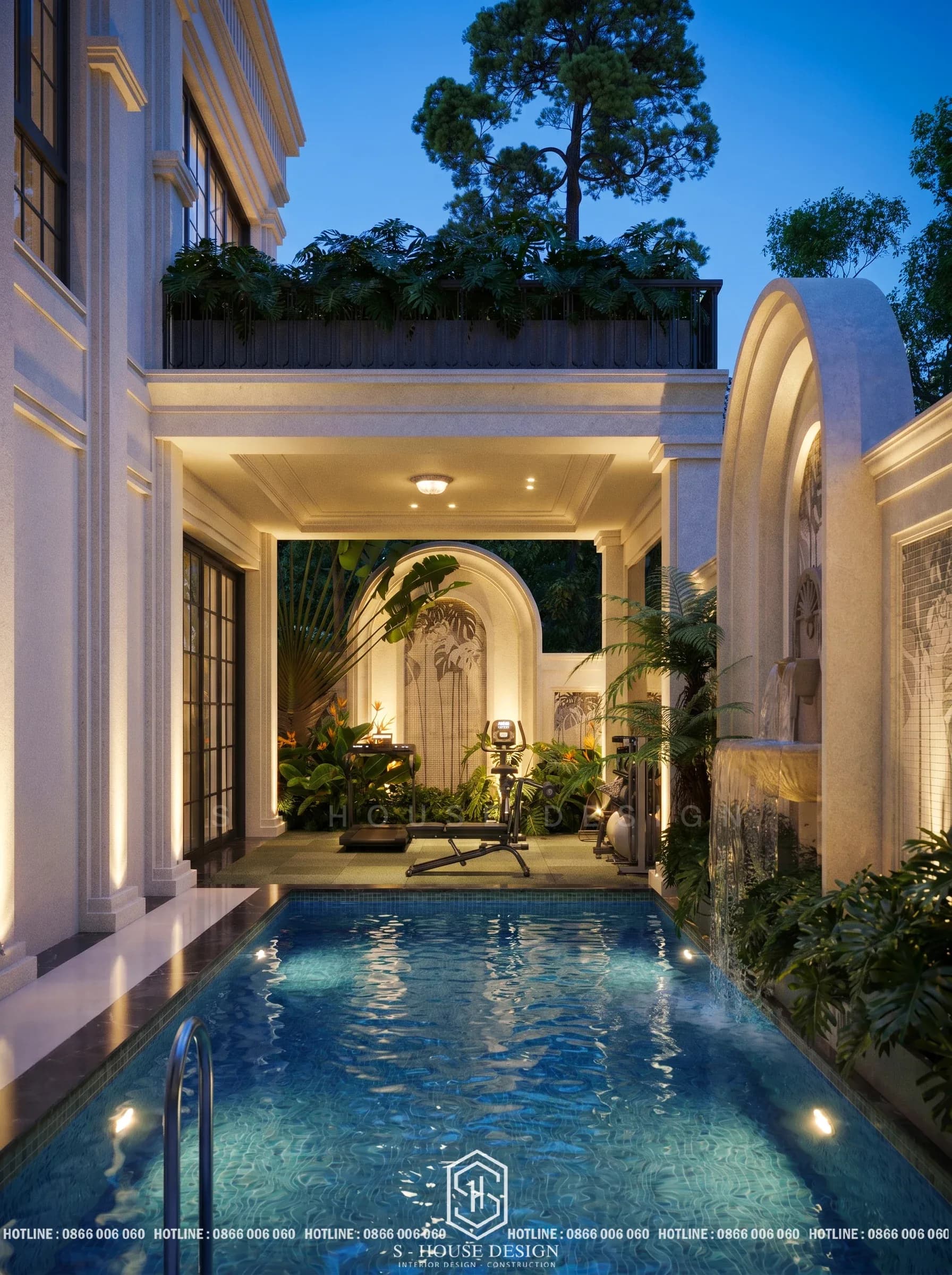 3-storey neoclassical villa design in Dak Lak