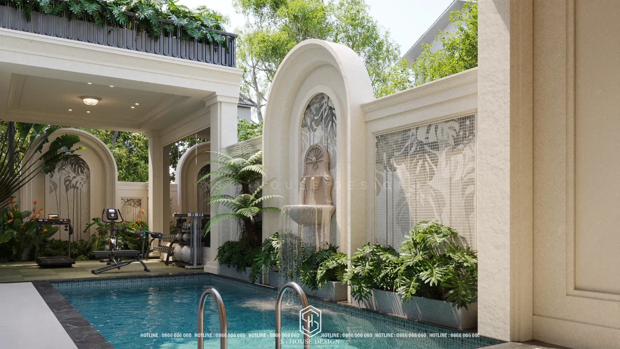 3-storey neoclassical villa design in Dak Lak