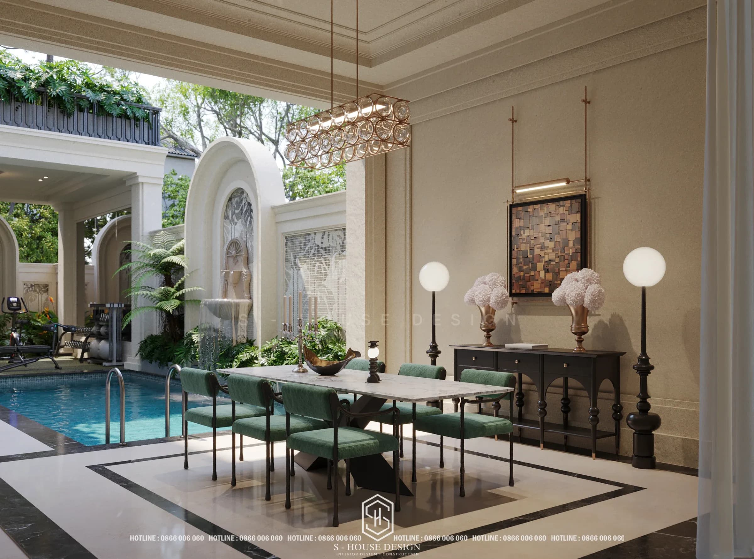 3-storey neoclassical villa design in Dak Lak