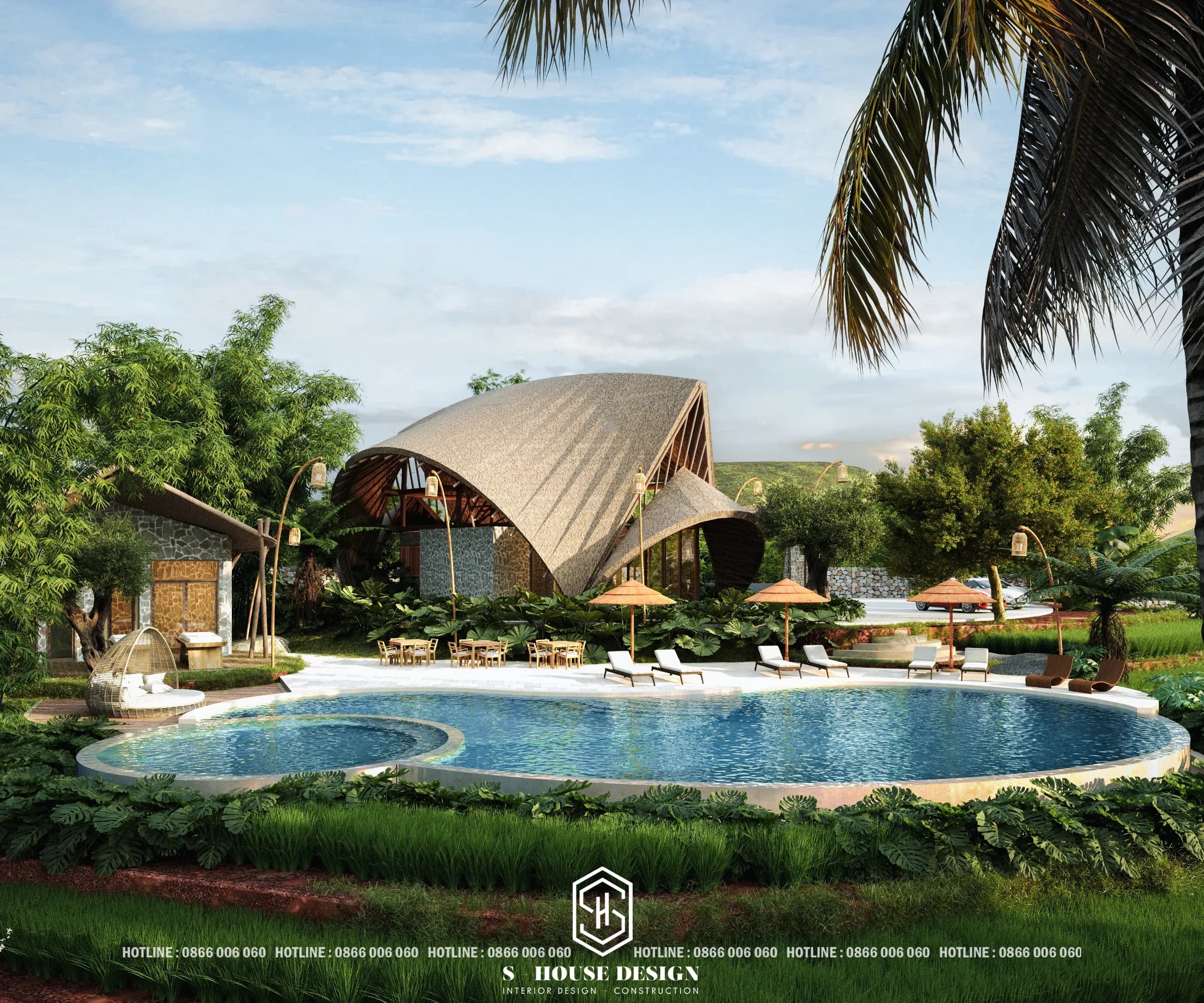 Mây Homestay - Thiết kế Mây homestay tại Hòa Bình quy mô 13000m2