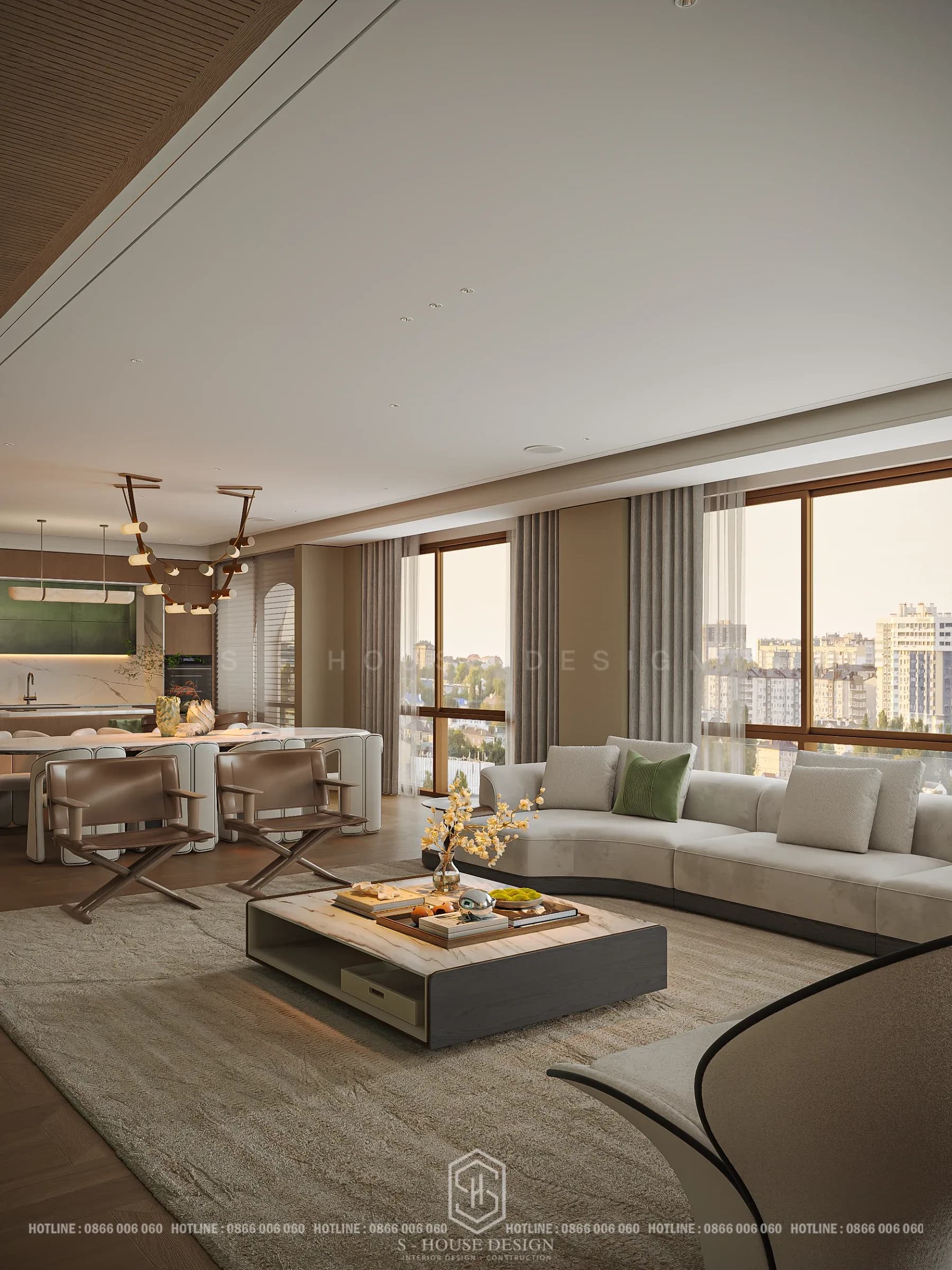 Luxury Living Room Interior Design Nearly 200m2
