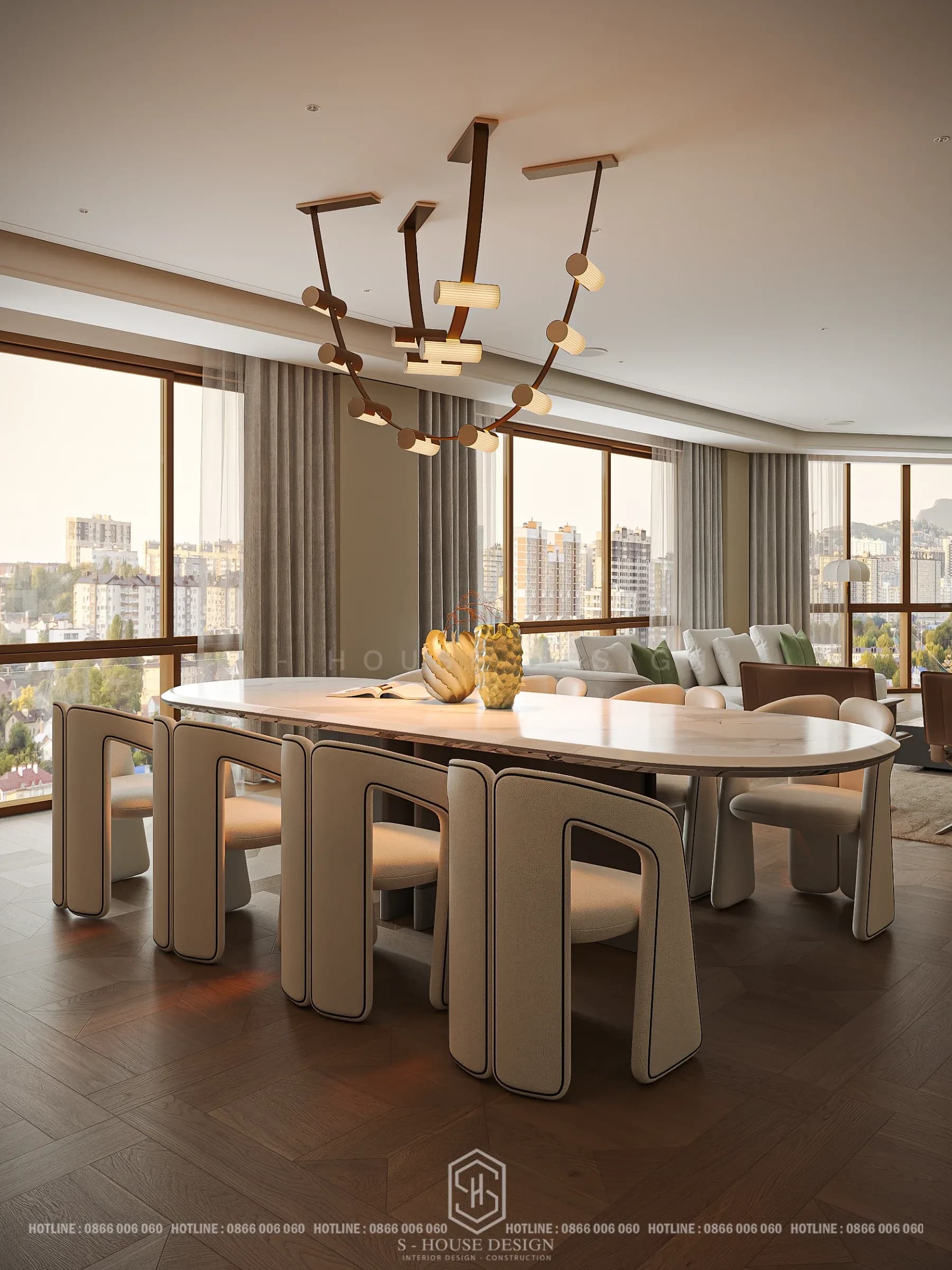 Luxury Living Room Interior Design Nearly 200m2